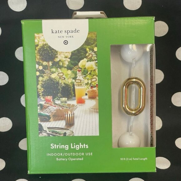 Kate Spade New York x Target 25 Count LED Pearl String Lights Cream Gold nwt - Picture 5 of 7